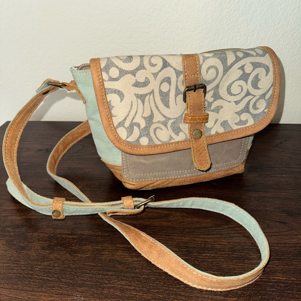 Myra Bag Tan and Cream Crossbody
